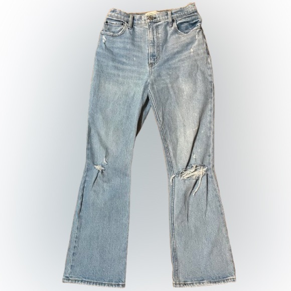 Abercrombie & Fitch Denim - Abercrombie & Fitch The Kick Flare Ultra High Rise Distressed Jeans Size 27